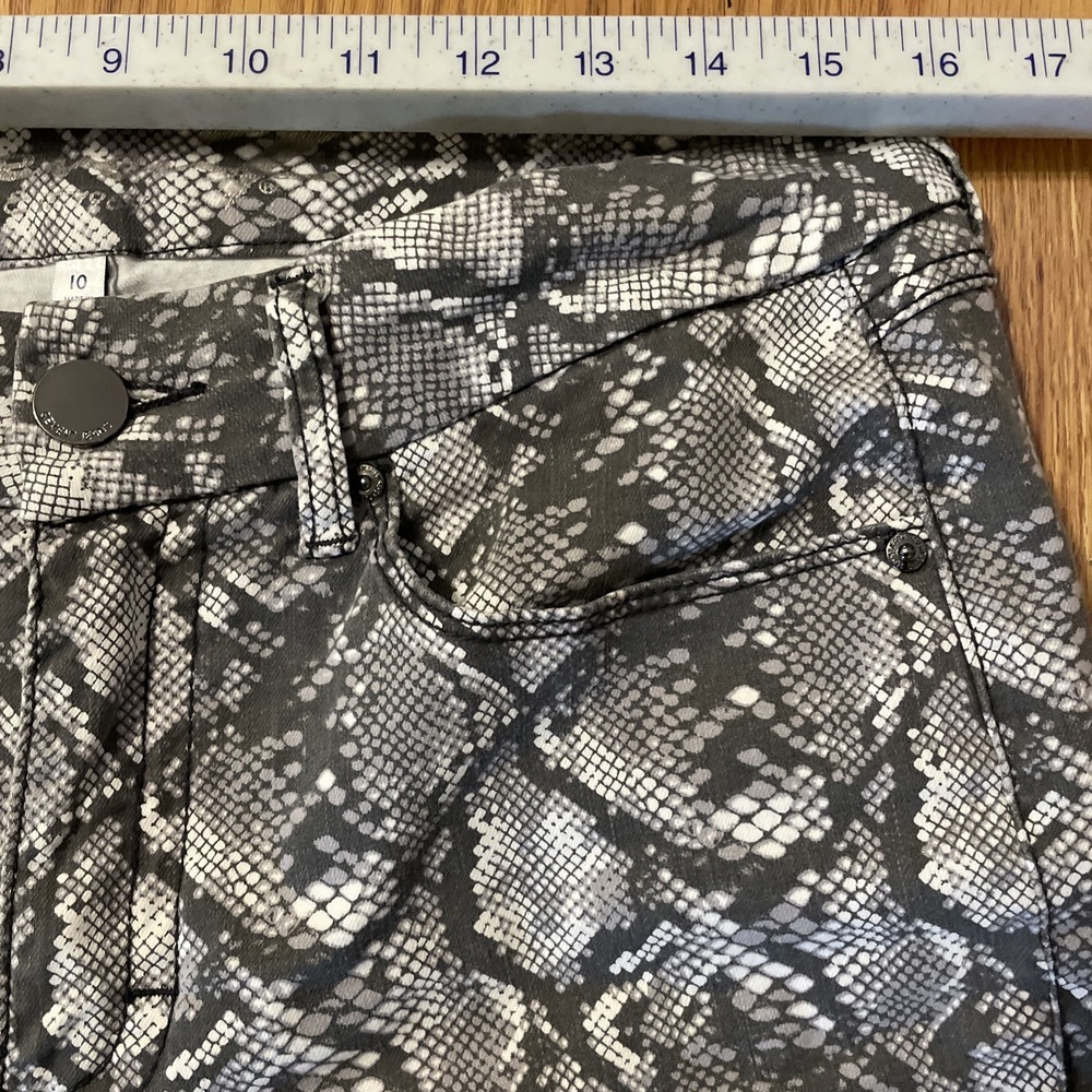 Seven 7 Womens Tummyless High Rise Skinny Neutral Snake‎ Skin Size 10 - Picture 3 of 10